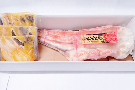 ボイルたらばがに脚約1.8～2kg×1肩、銀だら西京漬け4切×3P D-14063