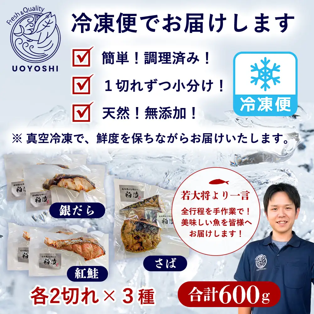 【お中元】魚よし 特製 無添加 切身3種 粕漬けセット(銀だら、紅鮭、さば)焼き 調理済み K095028
