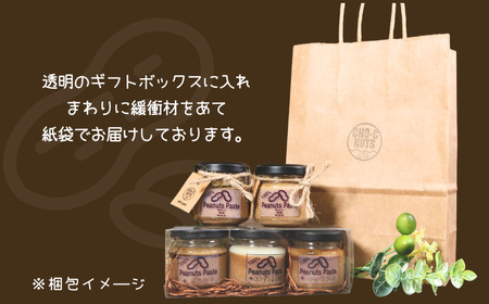ピーナッツペースト  5個セット ミニフレーバー 【 落花生 】 CHO-C NUTS
