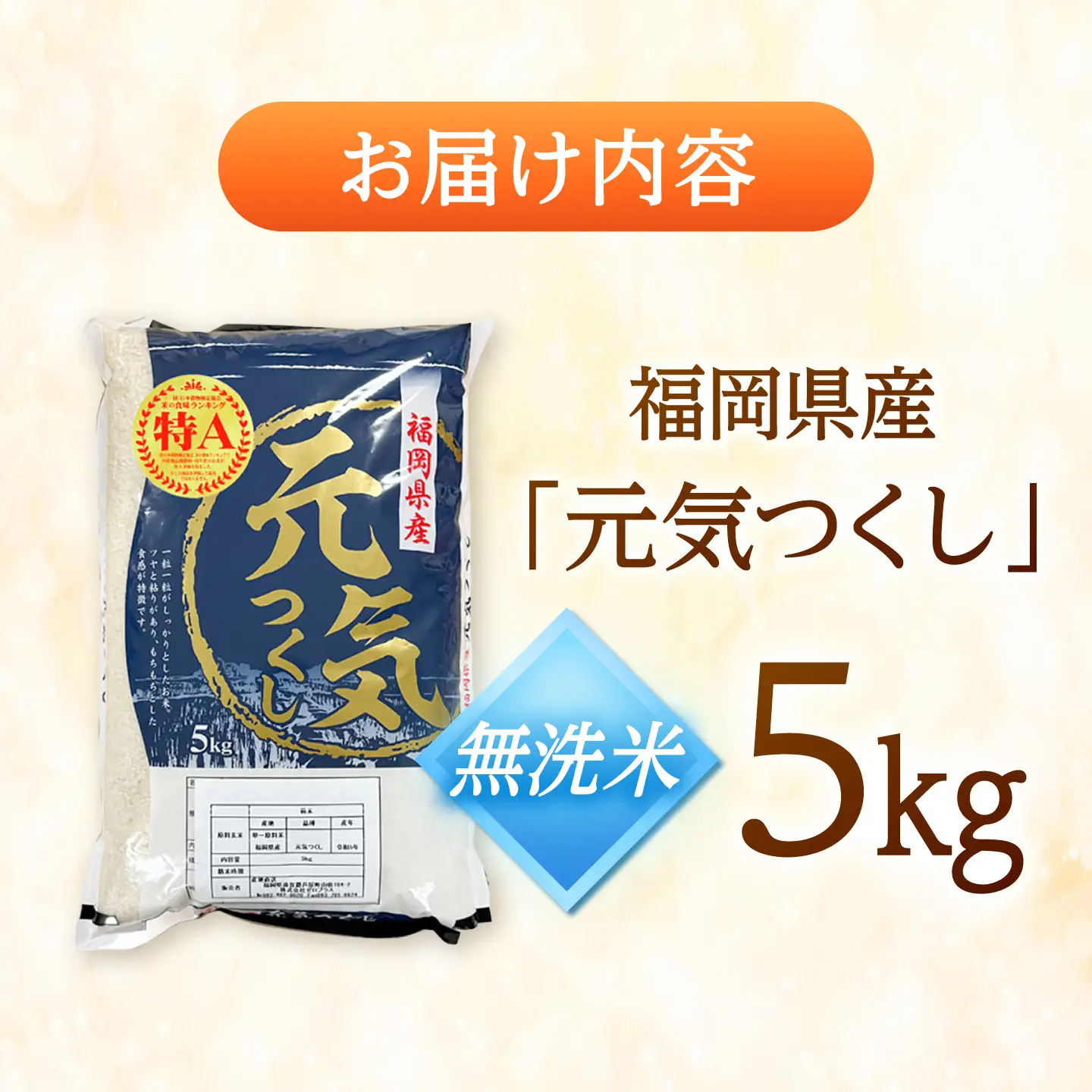 【先行予約】【令和7年産】元気つくし 無洗米 5kg [BGAA091] 元気つくし 無洗米 5キロ