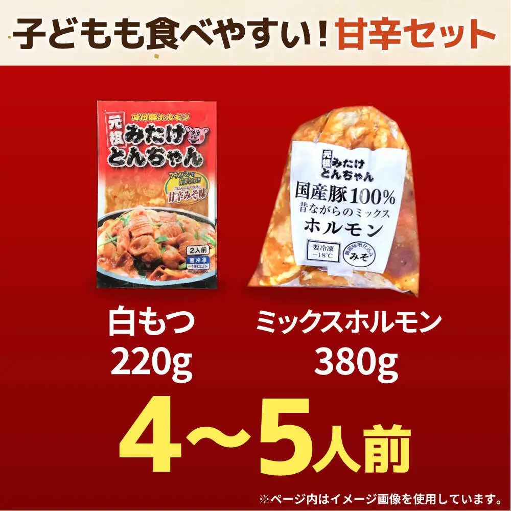 「元祖みたけとんちゃん」 【甘辛セット】 甘辛みそ味×昔ながらのミックスホルモン（4人前）[AVAA052]ホルモン おすすめ