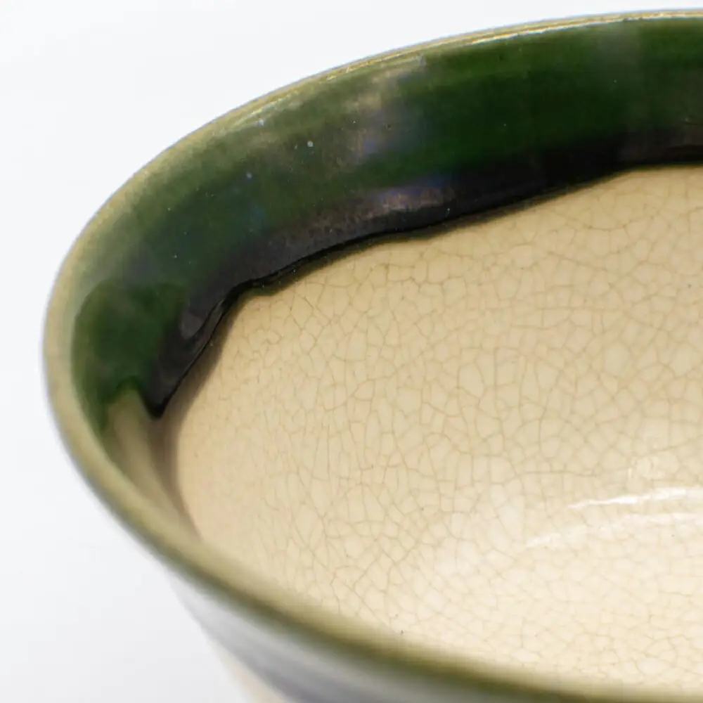 【瀬戸焼】織部竹絵飯碗 【山長陶苑】 / 碗 茶碗 ご飯茶碗 食器 和食器 / 瀬戸市[BBBH051]