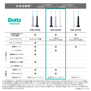 電動歯ブラシ パナソニック W音波振動ハブラシ ドルツ EW-DP58-W 歯ブラシ