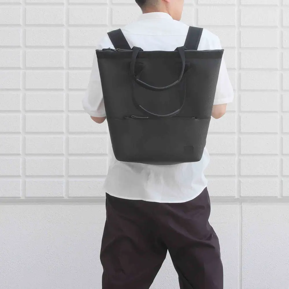 FUKUNARY トートバッグ 4WAY ブラック リュック バックパック ショルダーバッグ 耐水 軽量 帝人 コードレ 素材 メンズ レディース おしゃれ 大容量 日本製 広島市 フクナリー E021