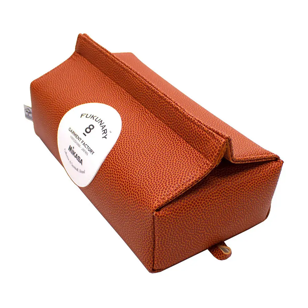 FUKUNARY ティッシュケース ティッシュボックス ミカサ バスケットボール tente ブラウン M029