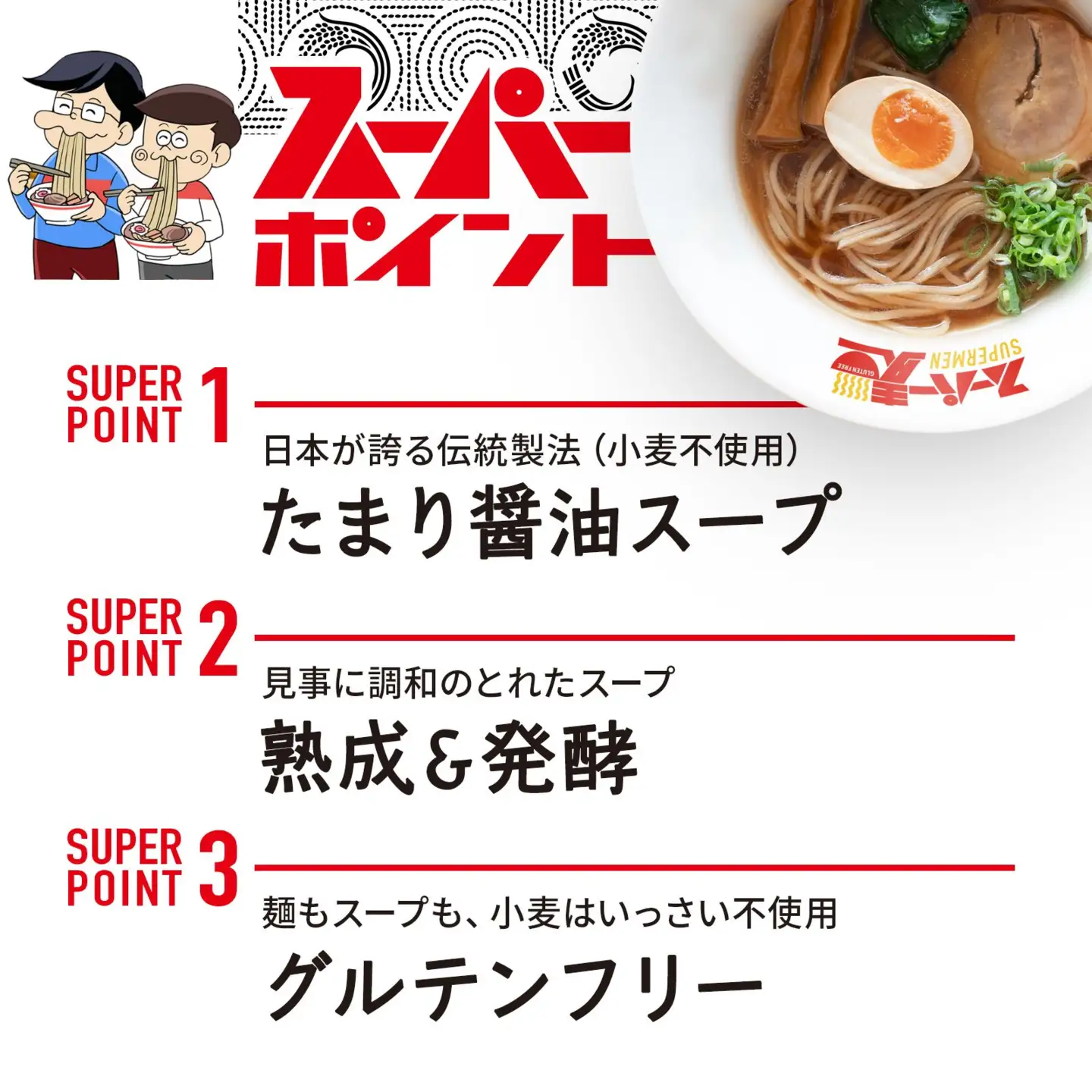 スーパー麺　平打麺　ラーメン4食セット（麺・スープ各4食）【46056】