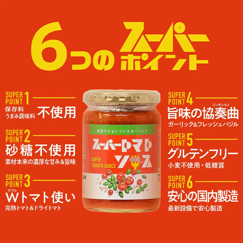 スーパー麺　細麺　パスタ10食セット（麺10食＋トマトソース1本）【46057】