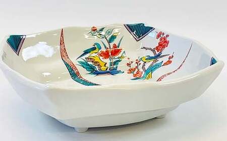 九谷焼 鉢 古九谷割取 伝統 工芸品 装飾品 盛り鉢 テーブルウェア 食器 プレゼント ギフト 贈り物 石川県 加賀市 F6P-2859