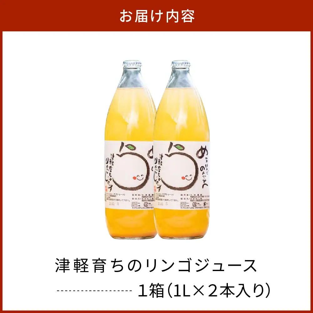りんごジュース １L×2本【11月より順次発送】100％ストレート果汁 小林りんご農園