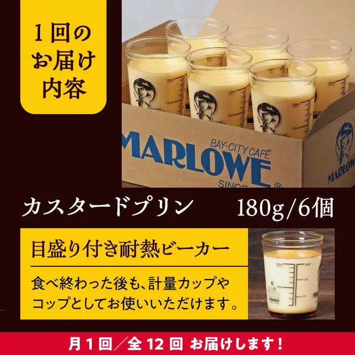 【全12回定期便】昔ながらのカスタードプリン6個セット  ／ お菓子・スイーツ プリン[ASAY039]