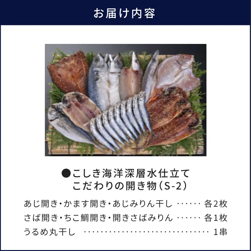 こしき海洋深層水 仕立て こだわりの 開き物 S-2 K065-007_02 魚 冷凍