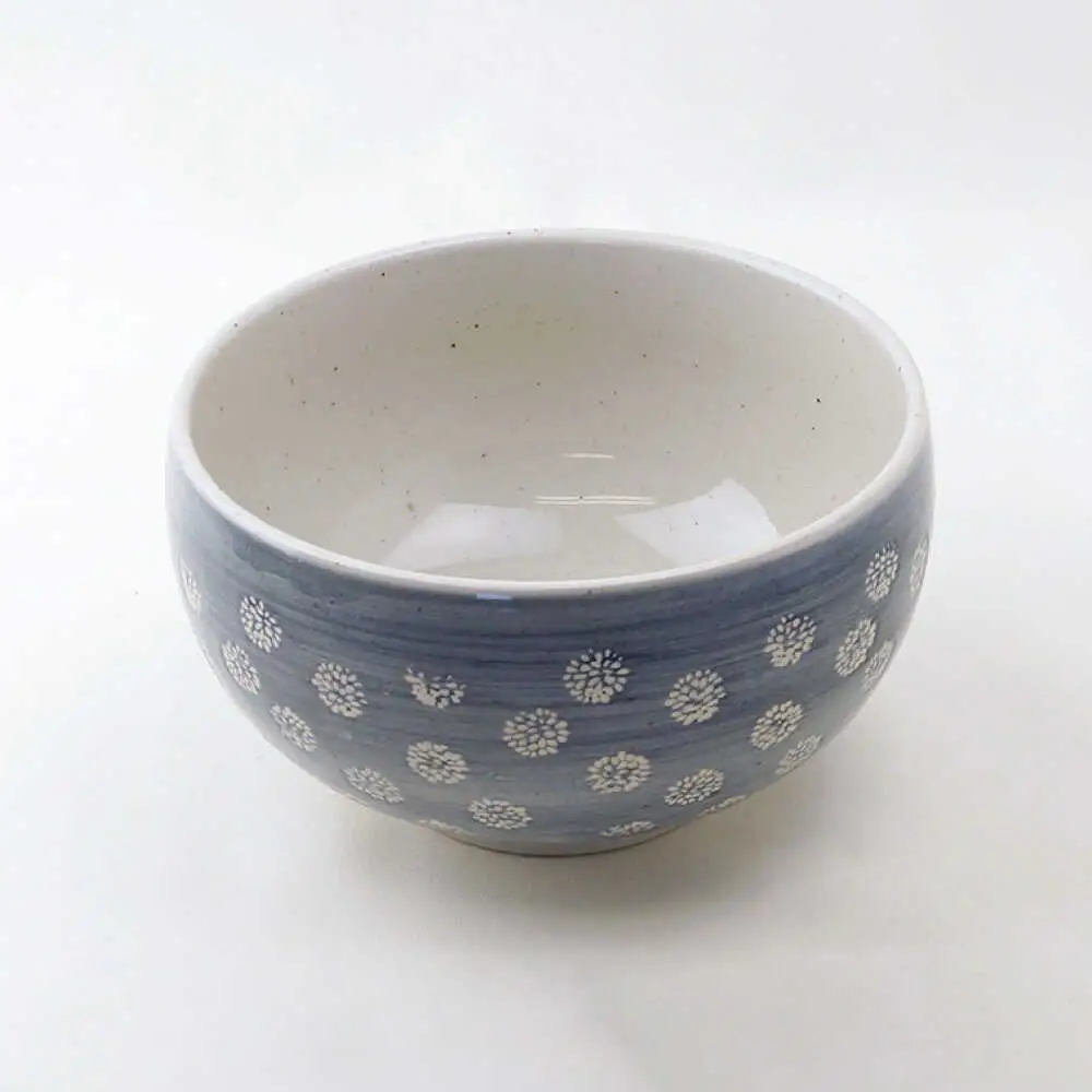 【波佐見焼】わーるDON 小菊ペア 丼ぶり 紫・グレー 　【福田陶器店】[PA416]