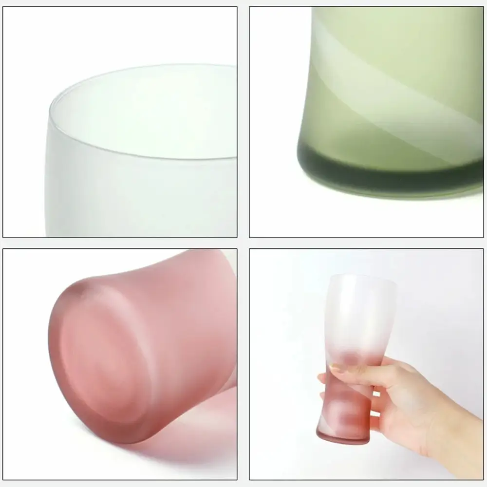 みよし漆器本舗 ぬりもん de Verre ビアグラス ペアセット 335ml シルキーライン 2個 紀州塗り グリーン／レッド