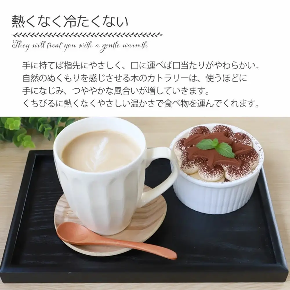 みよし漆器本舗 ティースプーン 食洗機対応 12.7cm 5本セット 木製 北欧風 カトラリー 紀州PROコート 漆塗り