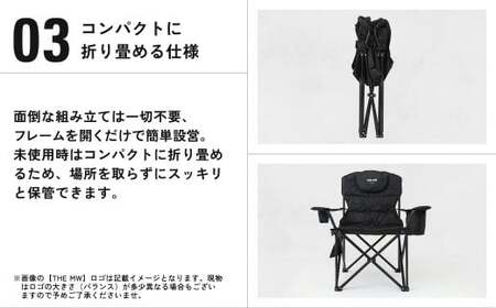 【THE MW】マルチポケットアウトドアチェア 折りたたみ 椅子 黒 ブラック コンパクト 収納 アウトドアチェア 折りたたみ椅子 アウトドア キャンプ 椅子 イス チェア レジャー BBQ キャンプ用品