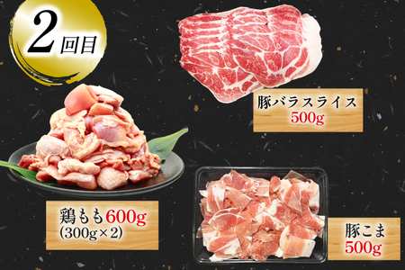 豚肉 鶏肉 宮崎県産 豚 鶏 3回 定期便