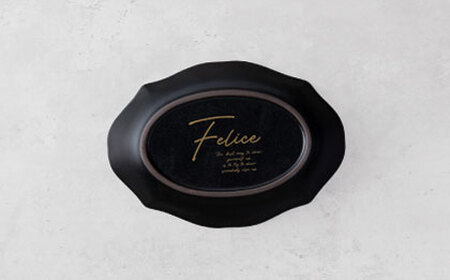【美濃焼】fiorire-フィオリーレ-オーバルプレート×オーバルボウル4点セット（black×black）【Felice-フェリーチェ-藤田陶器】 皿 楕円皿 食器 [MBX117]