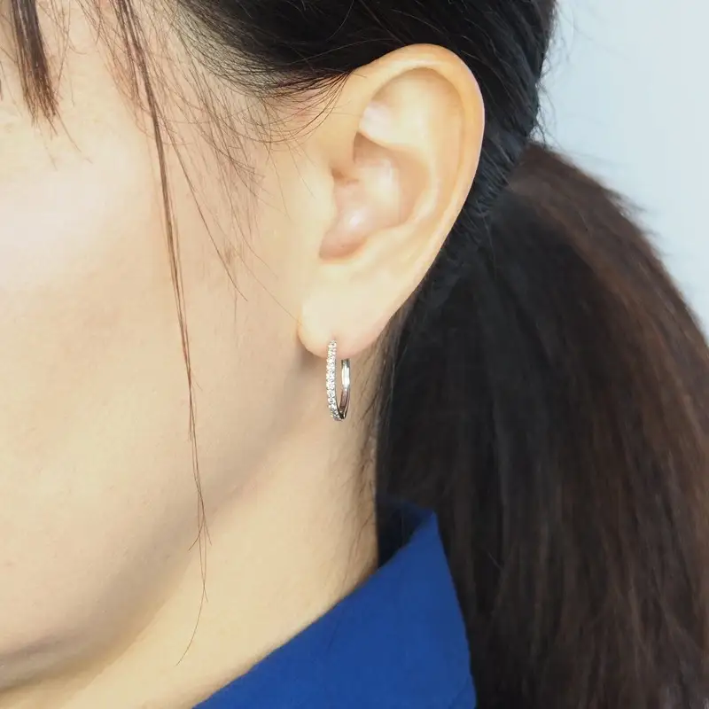 PT900 0.30ct ダイヤモンド フープピアス FP-000332 SWBT023-pt