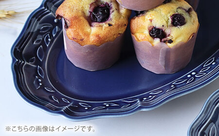 【波佐見焼】ombre de fleur オリーブオーバル アズール 2枚セット　食器 皿【翔芳窯】[FE451] 波佐見焼 食器