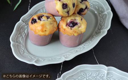 【波佐見焼】ombre de fleur オリーブオーバル ロイヤルグレー 2枚セット　食器 皿【翔芳窯】[FE452] 波佐見焼 食器