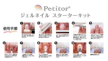 プチトル ジェルネイルスターターキット セルフネイル ネイルキット LEDライト 初心者