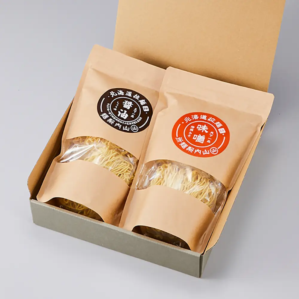 工場直送！！北海道産小麦１００％使用熟成ちぢれ乾燥ラーメン4食入り スープ付き EB8-0442