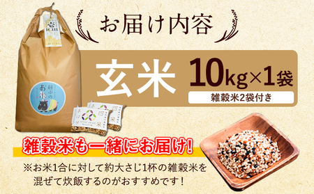 令和8年産 特別栽培米 いのちの壱 玄米 10kg (10kg×1袋) 雑穀米付き 虹色のかば