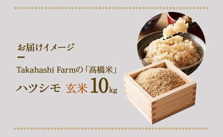 ハツシモ 高橋米 玄米 大粒 ブランド米 ハツシモ【10kg】【先行予約】