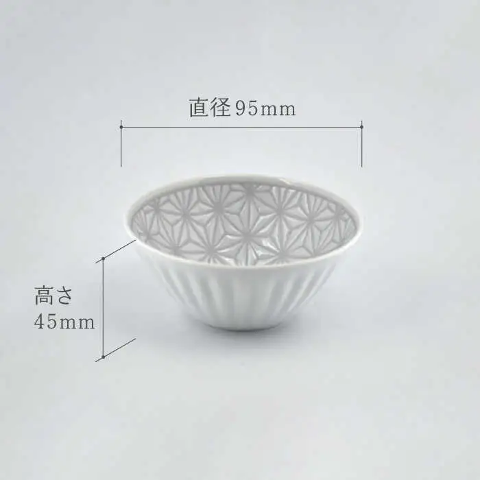 【波佐見焼】麻の葉グレー プレート ボウル Sサイズ 各5個 計10個【聖栄陶器】[TG25]