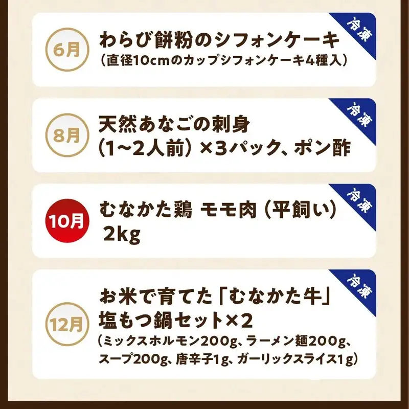 【年6回／偶数月お届け】むなかたの魅力をたっぷりお届け!むなかた紅白定期便_AM0201-00