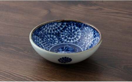 有田焼 手描き 渕錆厚渕ボール (ひまわり・蛸唐草) ～華一園シリーズ～【西山錦華堂】食器 器 うつわ 鉢 小鉢 ボウル ひまわり 蛸唐草 手描き レトロ オーブンOK 45000円 fp011