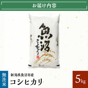 令和7年産【雪国逸品    無洗米5kg】越後魚沼郷    魚沼産コシヒカリ