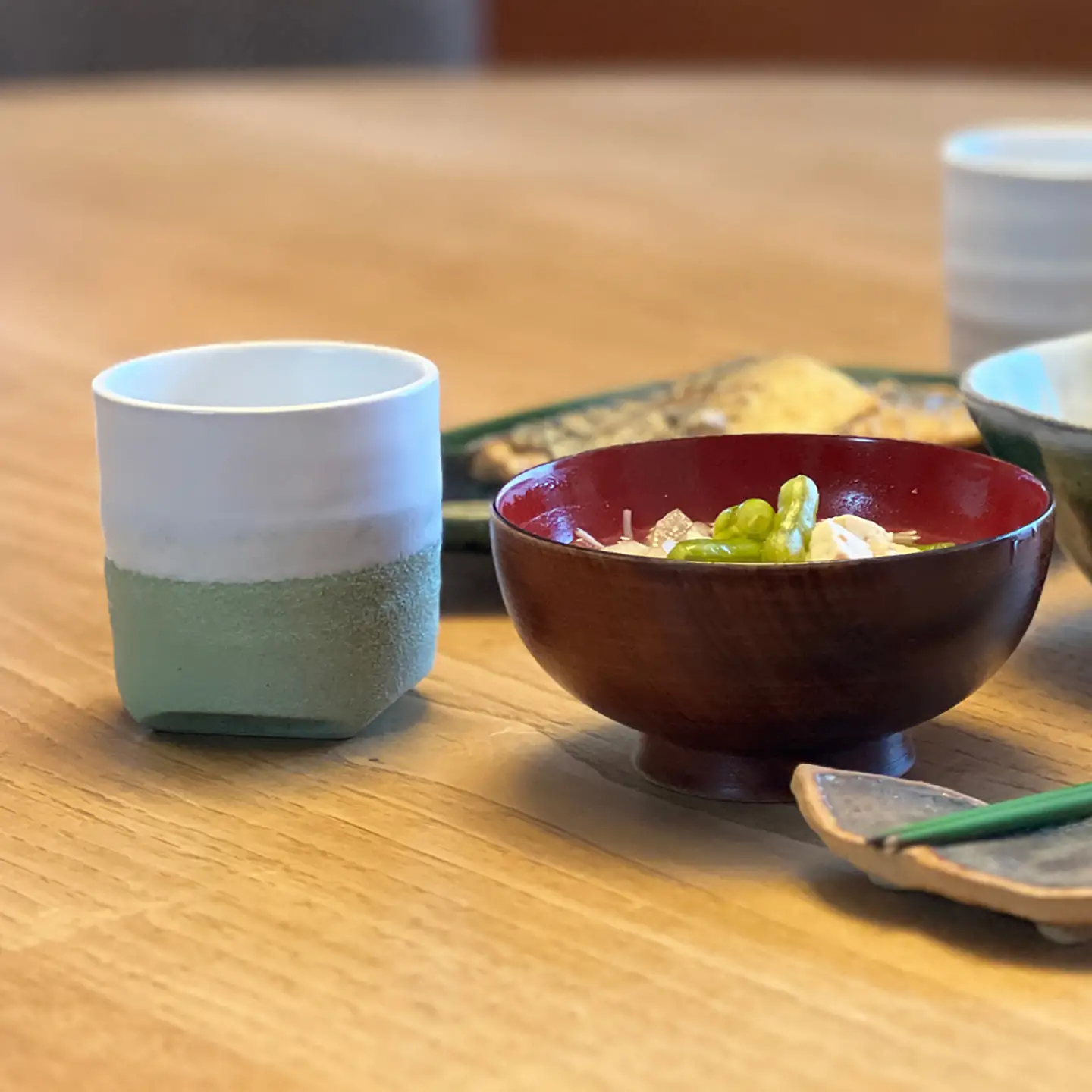Glaze Free Cup グレー＆イエロー ペアカップ 【株式会社虔山】フリーカップ ペア[MHJ002]