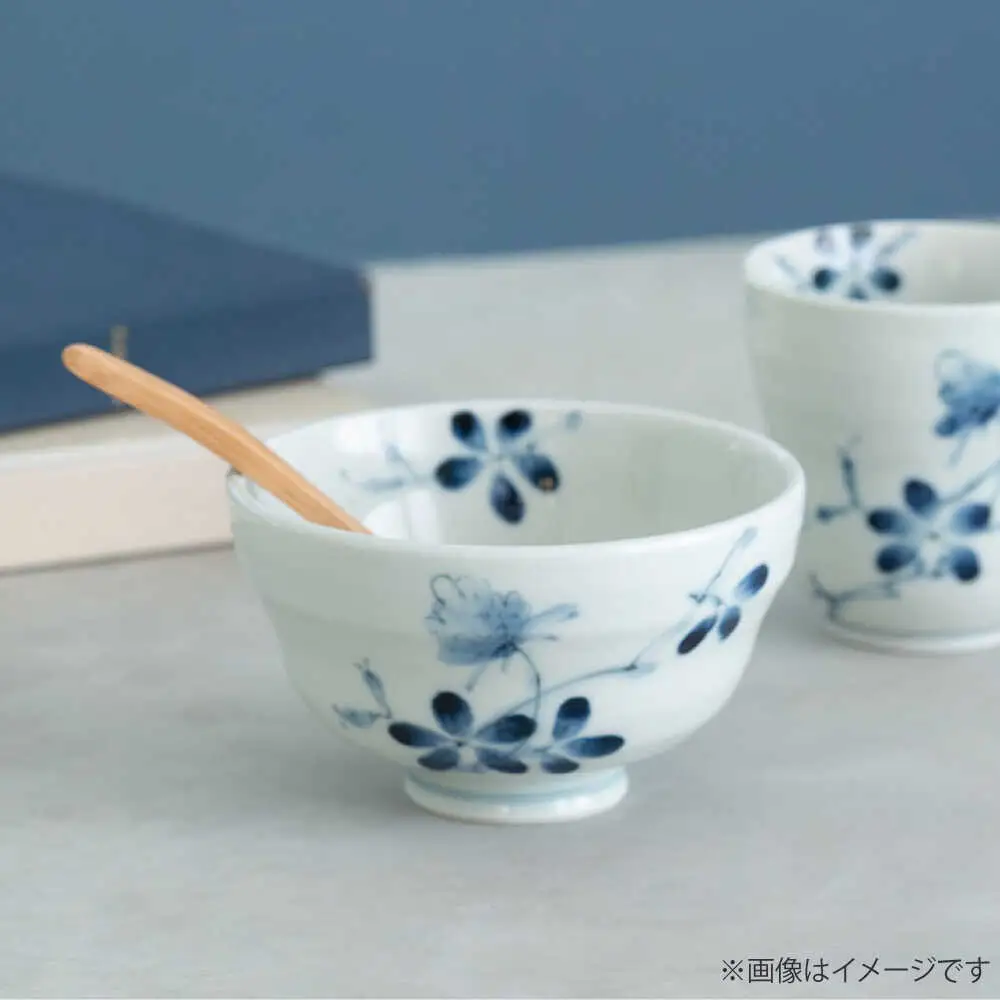 【波佐見焼】染付野花 ひさご碗 食器 ボウル【西海陶器】[OA495]