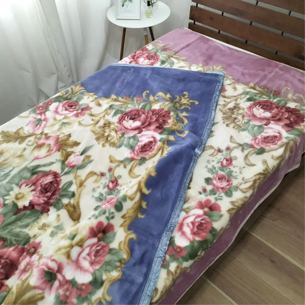 【シングル2枚組】洗える 吸湿発熱 軽量あったか毛布 (140×200cm)×1セット（ピンク1枚・ブルー1枚） MO-6062-2P