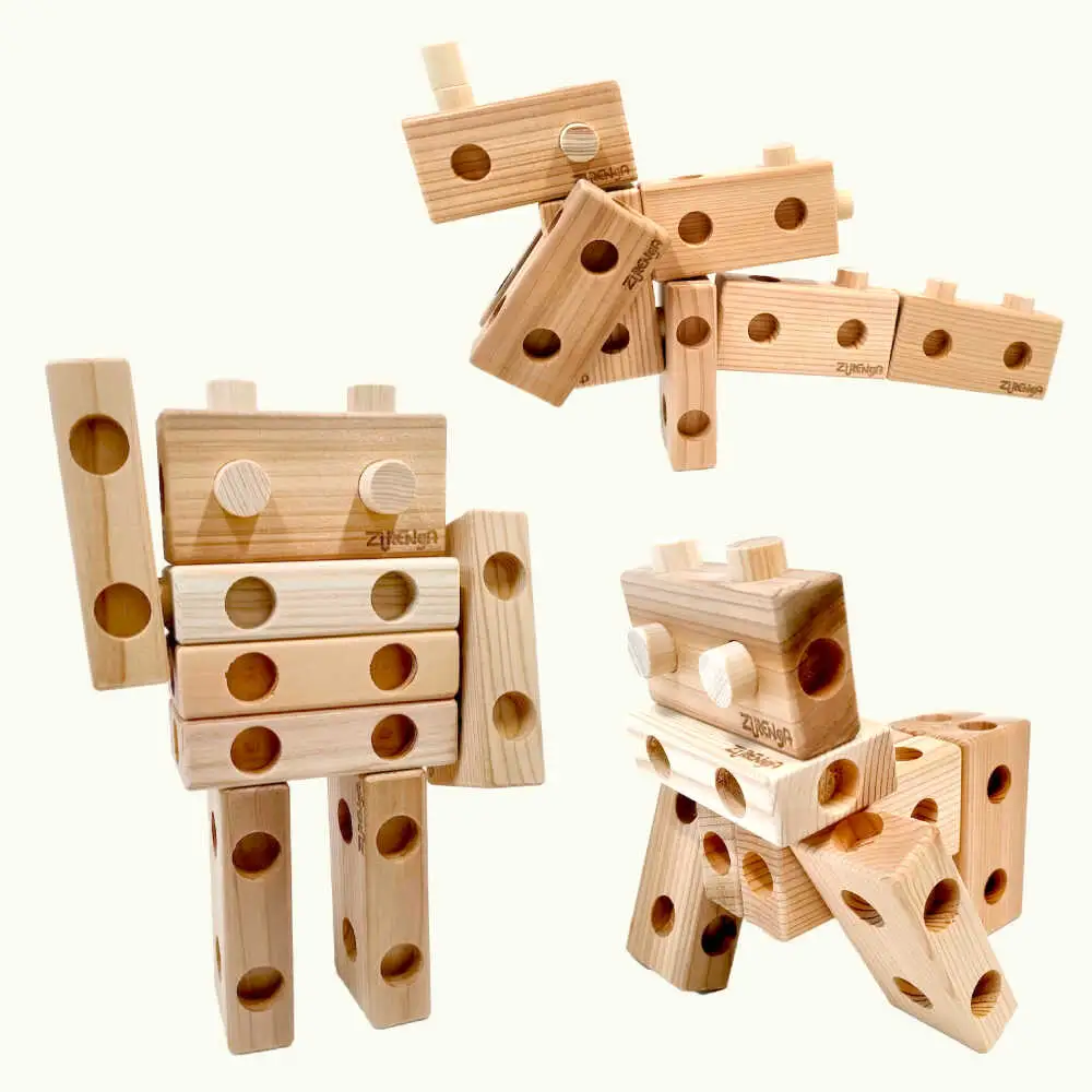 知育玩具 木製ブロック ズレンガmini 8ピース [AQBH016] 知育