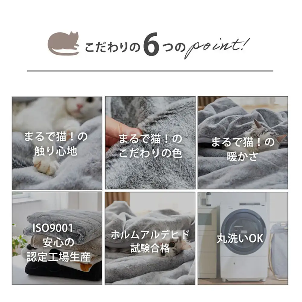 【ニッセン】まるで猫!のようなモフモフ2枚合わせ毛布(猫Feel)シングル スコティッシュフォールド(ベージュ系)