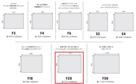 オリジナルキャンバスプリント（F20サイズ）