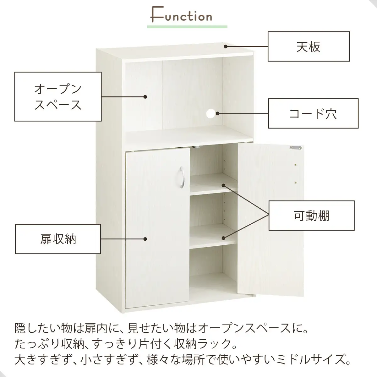 【完成品でお届け】扉付き収納ラック（ウォールナット）食器棚 ロータイプ 完成品 あり 扉付き ラック キッチン収納 キッチン収納棚 スリム キッチンラック 幅50 cm 木製 キャビネット 90 高さ 4段 KKANRA945064-0-WAL