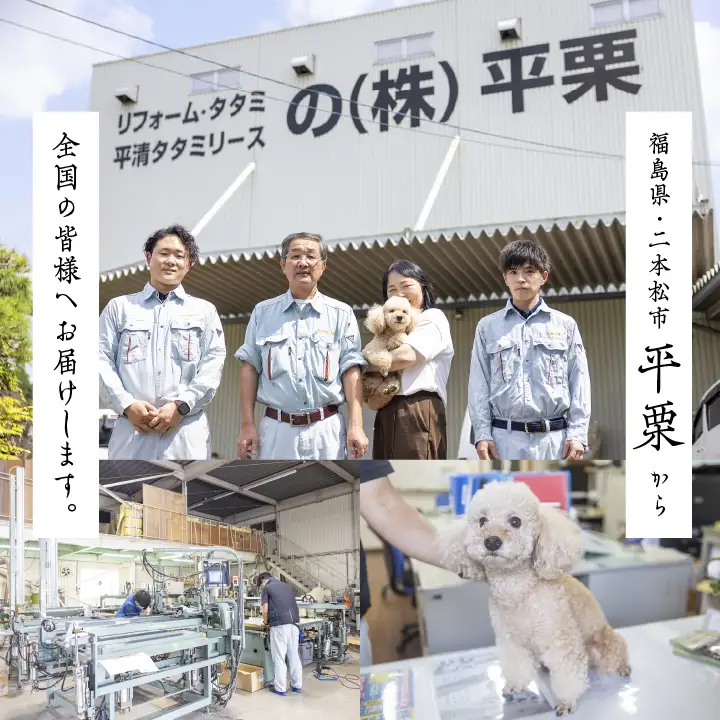 お部屋に和のくつろぎを！敷くだけ畳マット～若草色～【株式会社平栗】