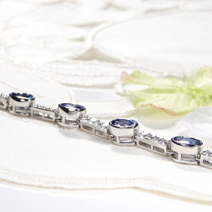 ブレスレット プラチナ Pt900 ダイヤモンド 0.8ct タンザナイト エリプス ステーション ダイヤブレスレット ゴージャス 楕円 タンザナイトブレスレット 12月 誕生石 豪華 レディース【f294-ta-pt】 ALPAZ179