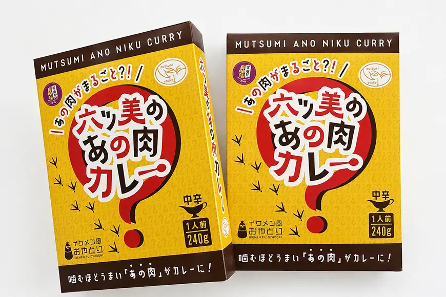 レトルト カレー 国産 骨付きモモ 1本 六ツ美のあの肉カレー 中辛 2個 計480g セット