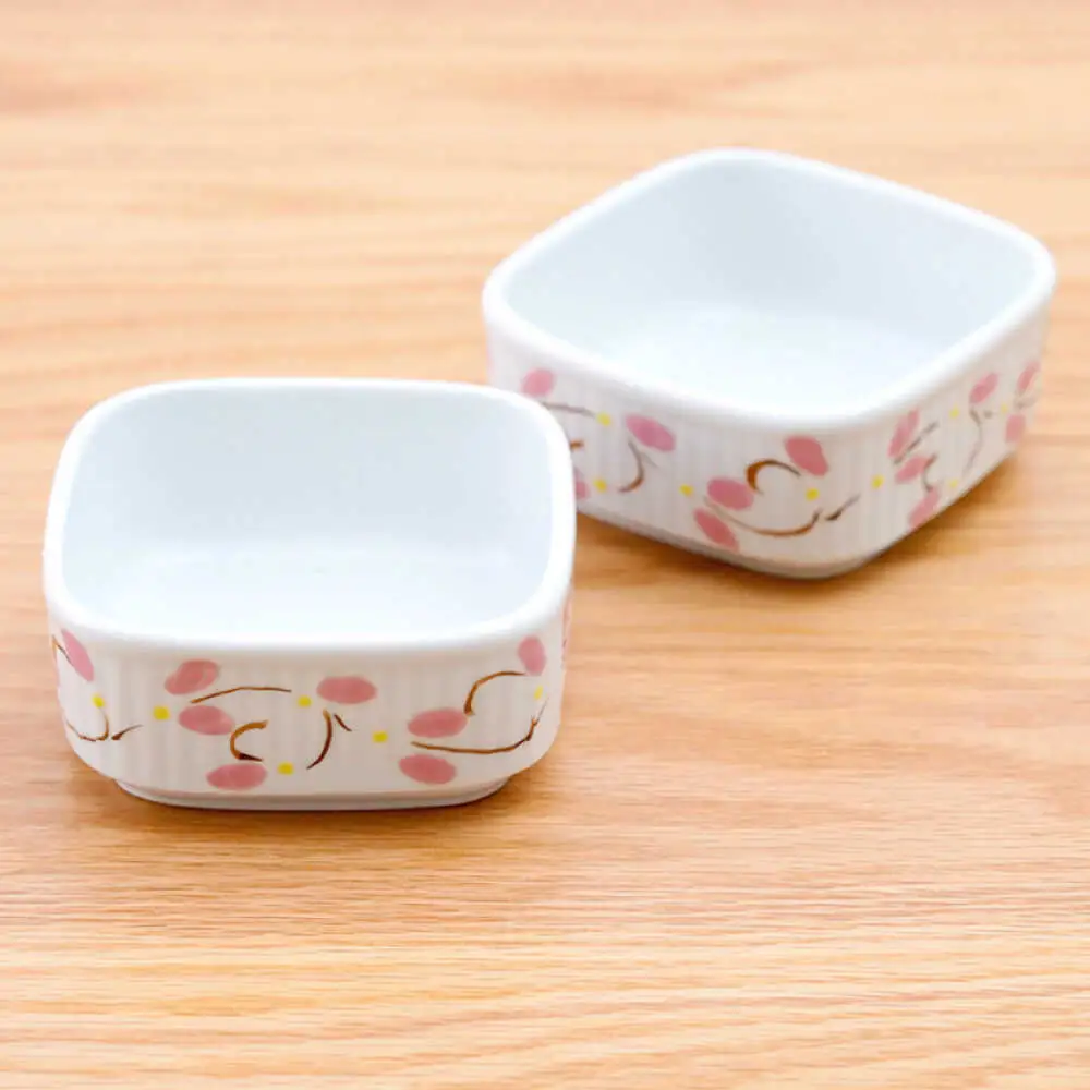 【波佐見焼】角パック 唐草 ピンク 2個セット【団陶器】[PB214]
