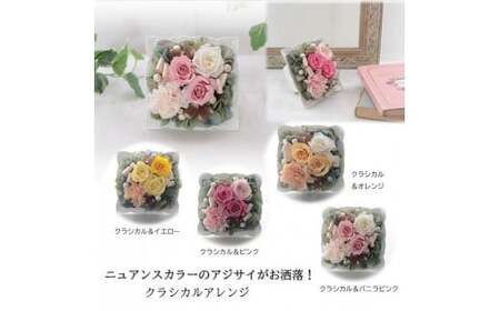 【グラデーション＆パープル】【完成品】 プリザーブドフラワー アレンジ ｢エクラ｣