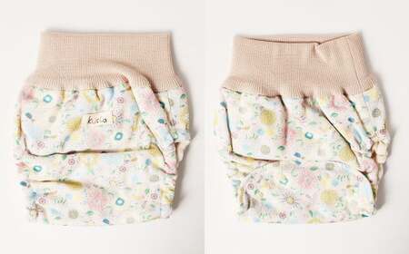 【kucca】 布おむつ デビューセット （ パンツ型カバー 2枚・ オーガニック輪おむつ 5枚）【Mサイズ（7－10kg）】 ベビー 赤ちゃん おむつ カバー セット