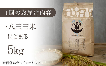 【令和7年度米】【全3回定期便】八三三米（はさみまい） 5kg【冨永米穀店】[ZF18]