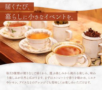 紅茶ティーバッグ 定期便 6ヶ月 10個×3種類/毎月 計180個（18種類） 
