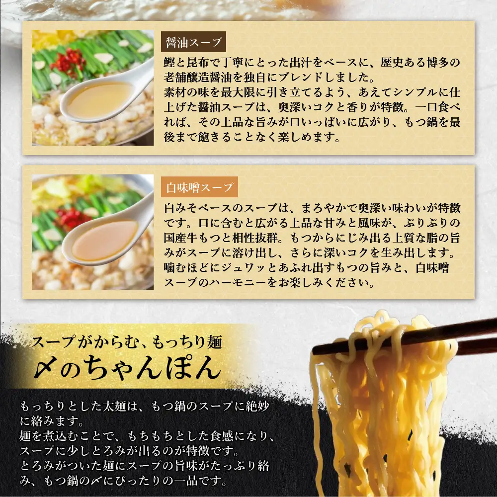 Z08-32 お徳用もつ鍋(醤油味・白味噌味 各4～5人前) もつ鍋