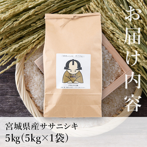 【令和8年産 新米】＜先行予約受付中！R8年9月下旬から順次発送予定＞お米農家直送！ササニシキ 5kg お米 おこめ 米 コメ 白米 ご飯 ごはん おにぎり 宮城米 ささにしき 令和8年産 お弁当 【お米農家ろくすみファーム】 ta522