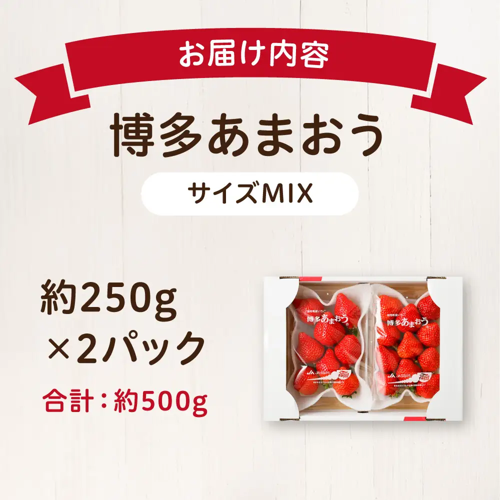 【先行予約】【アフター保証】 「博多あまおう」約250g×2パック【2月上旬～3月発送】【JAほたるの里】_HA1937 ふるさと 納税 果物 フルーツ 甘い イチゴ 苺 あまおう デザート 旬 手土産 プレゼント いちご 博多あまおう 福岡県　福岡県宗像